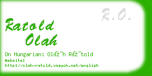 ratold olah business card